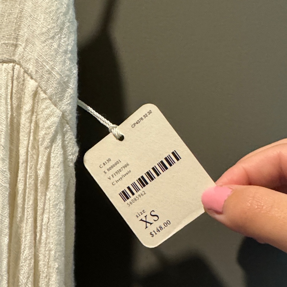 NEW White Free People Maxi Dress with Spaghetti Straps - Picture 2 of 4